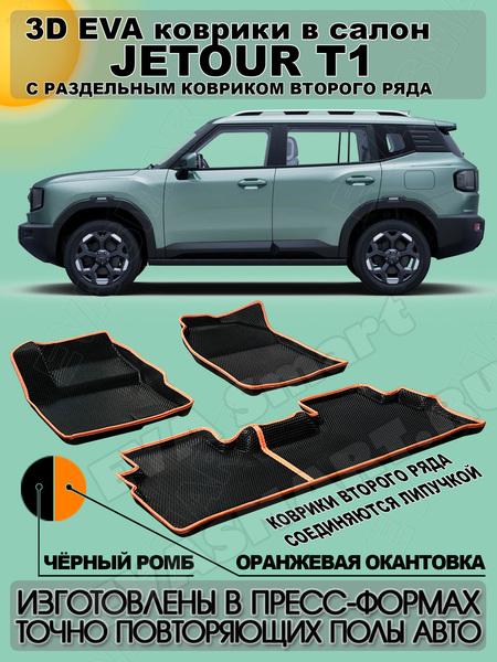 Ковры салонные Jetour T1 пресс борта 2025 -