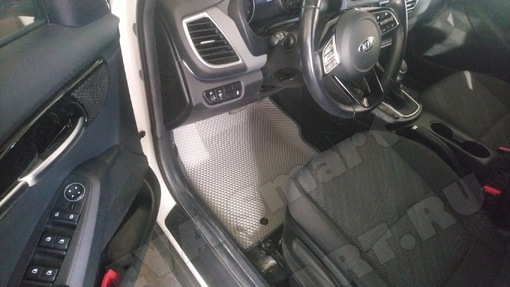 Ковры салонные Kia Seltos пресс борта 2019 -