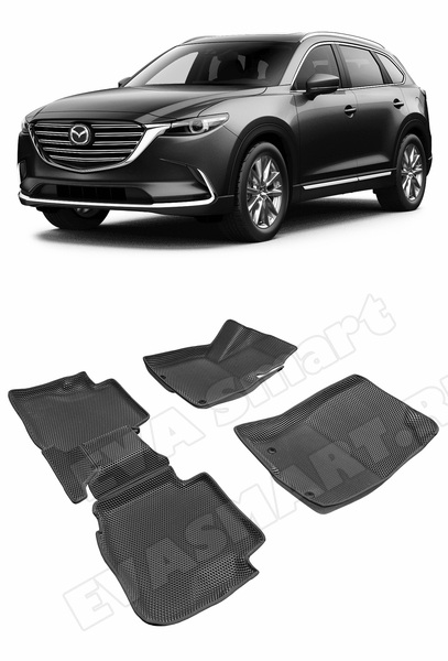 Ковры салонные Mazda CX-9 II пресс борта 2016 -