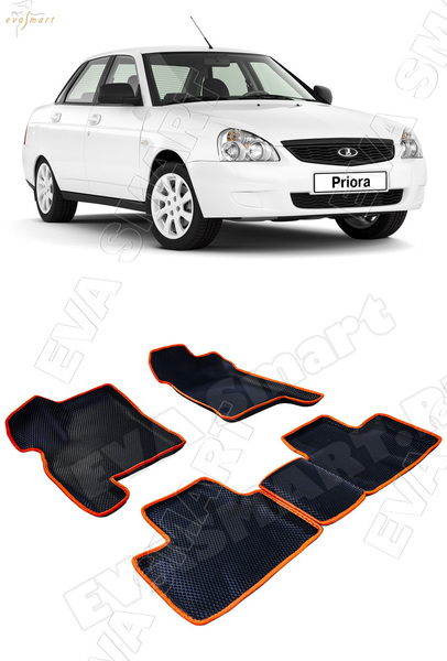 Ковры салонные Lada Priora пресс борта рестайлинг 2013 - 2018
