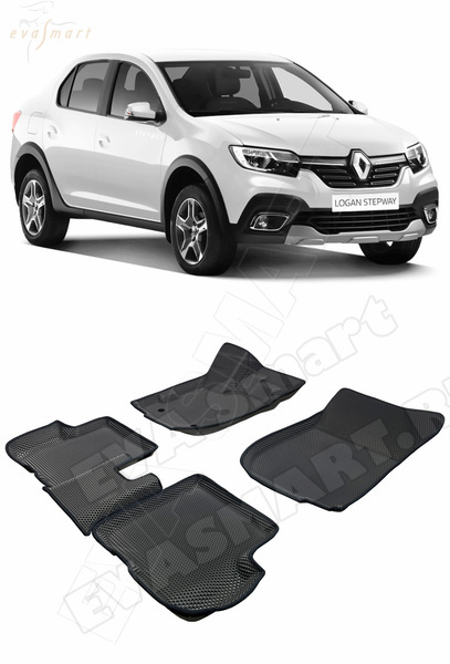 Ковры салонные Renault Logan II пресс борта 2012 -